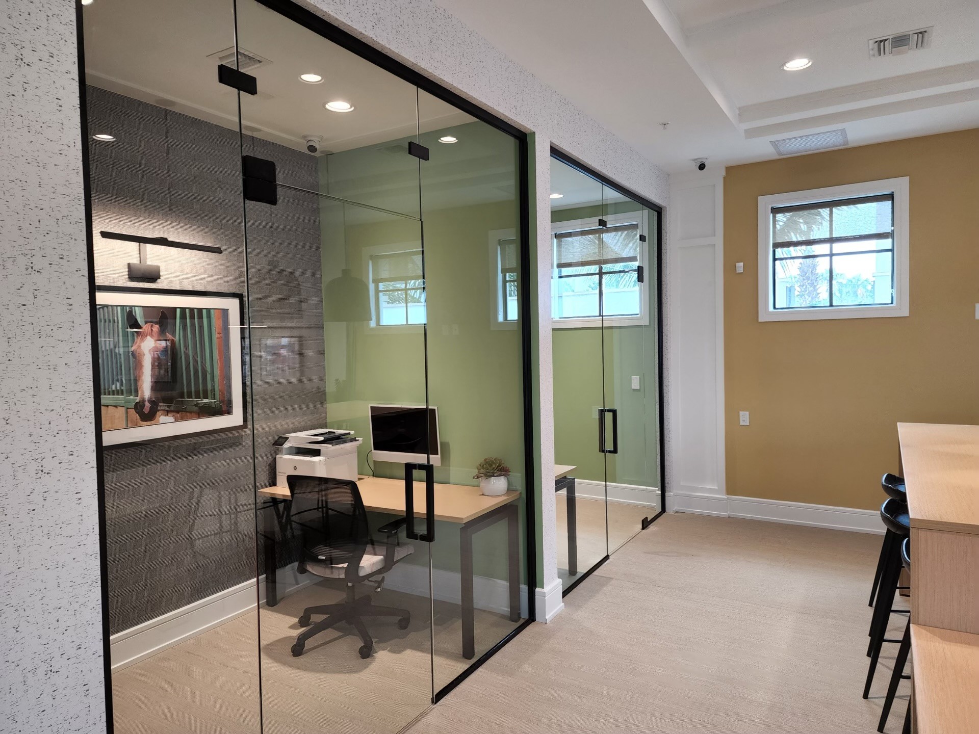 Office glass partitions and frameless glass doors by RG Glass