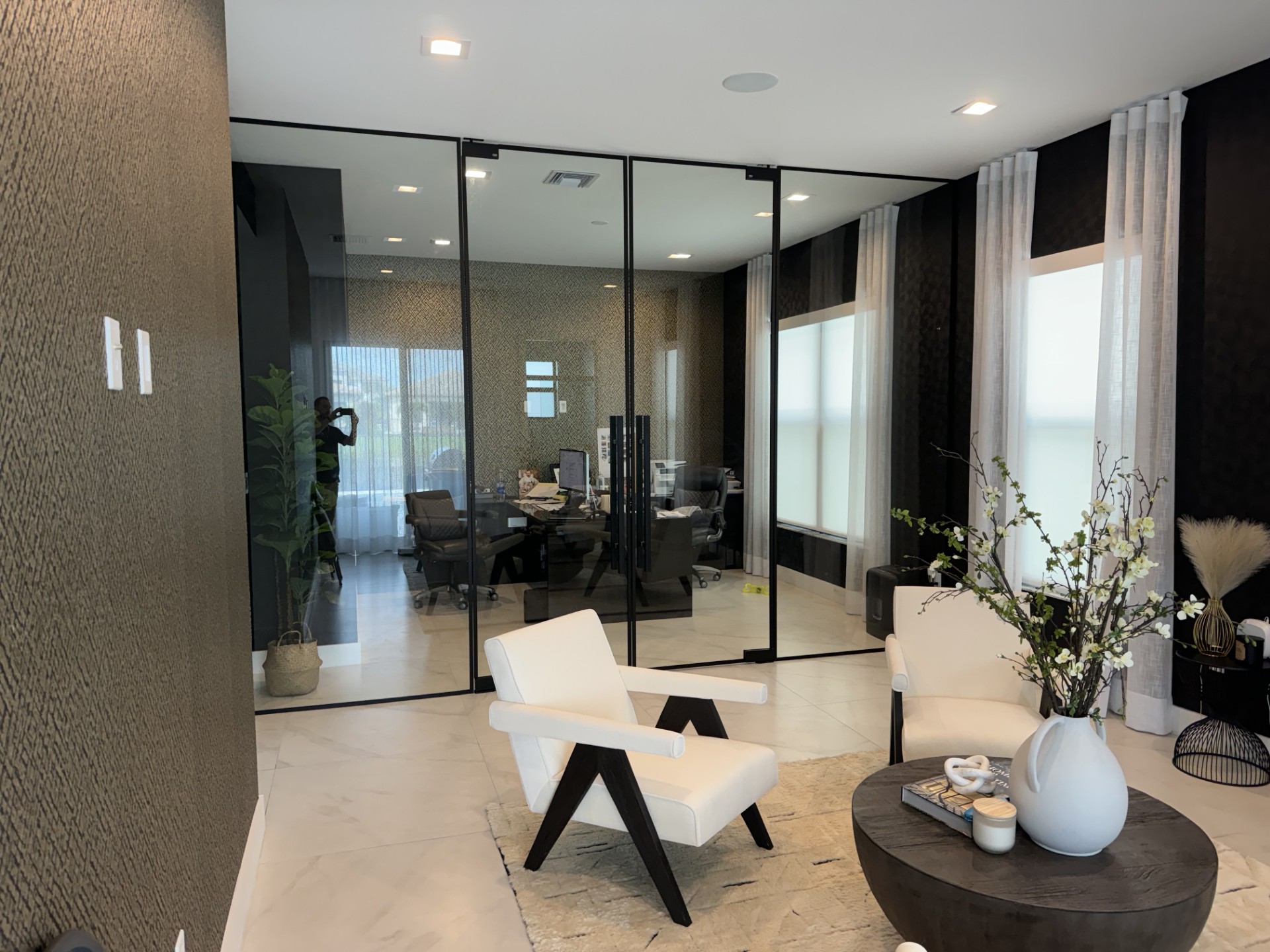 Interior glass partition and door system by RG Glass